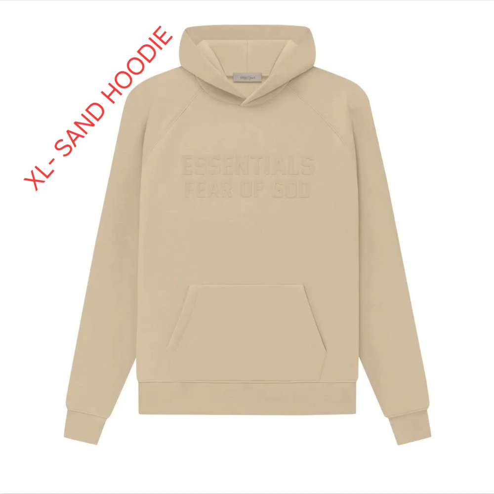 Fear of God Essentials Beige Hoodie